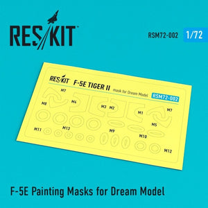 Masques de peinture RESKIT RSM72-0002 pour maquette DreamModel F-5E Tiger II au 1/72