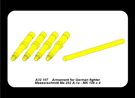 Aber A32107 Armament for german fighter Me 262 A-1a 1/32 – image 6