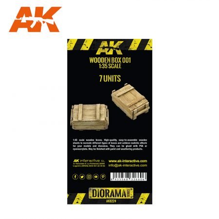 AK Interactive AK8224 LASER CUT WOODEN BOX 001 (7 UNITS) – imagen 3
