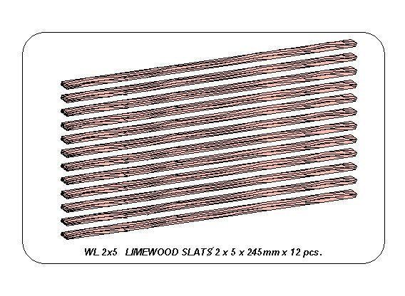 Aber WL2X5 Listwy drewniane z lipy 2x4x245mm x12 szt. – Bild 3
