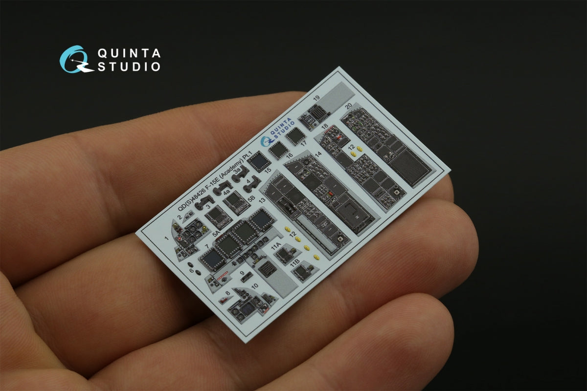 Intérieur coloré imprimé en 3D pour F-15E de Quinta Studio QD48426 (Academy) à l&amp;#39;échelle 1/48 – image 6