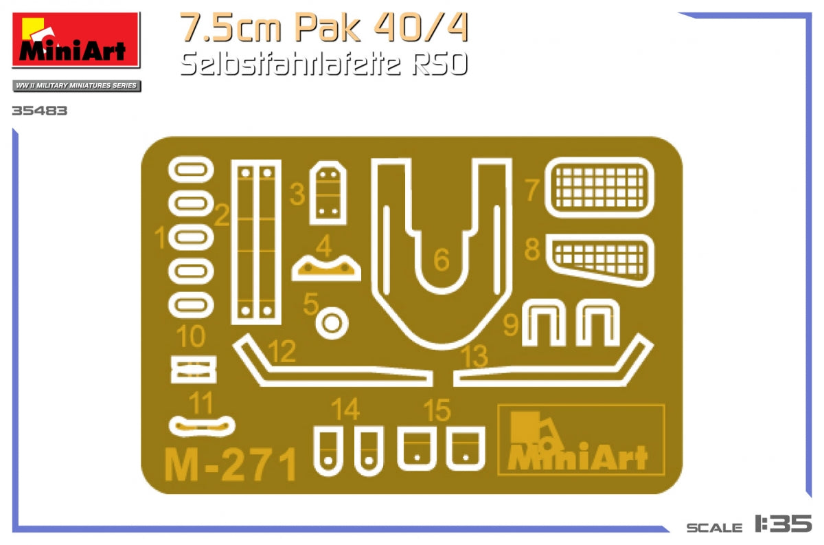 MiniArt 35483 7.5cm Pak 40/4. Selbstfahrlafette RSO 1/35 – Bild 3