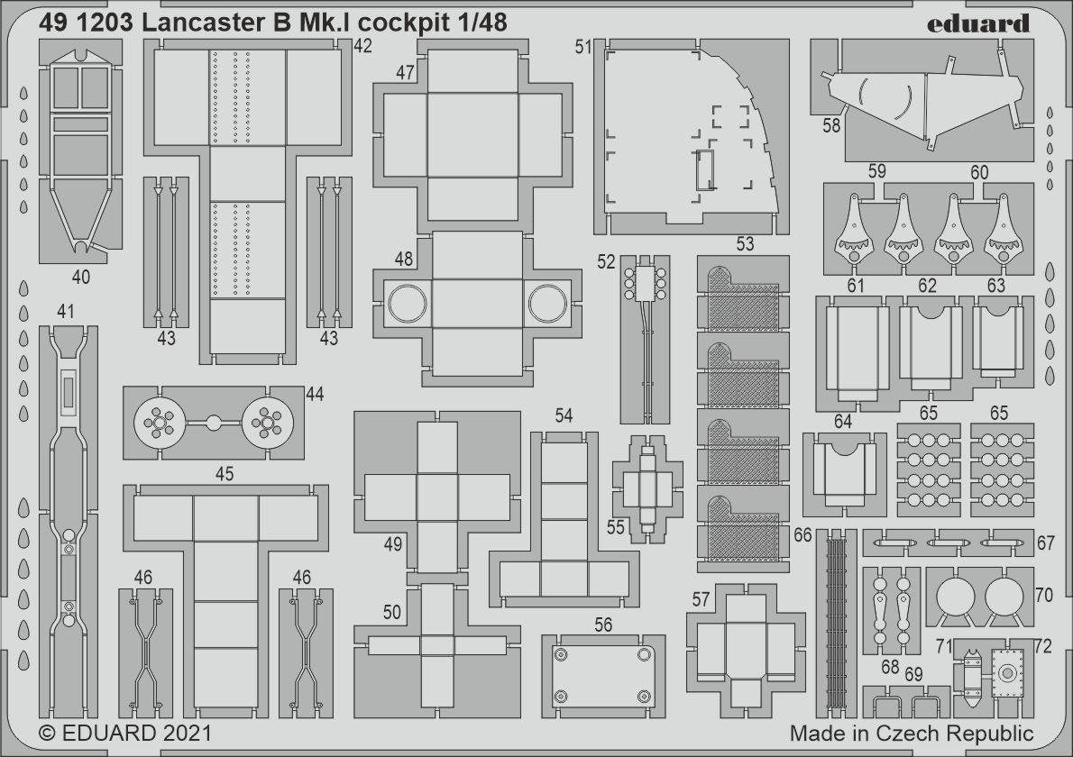 Cockpit du Lancaster B Mk.I Eduard 491203, maquette HK au 1/48 – image 2
