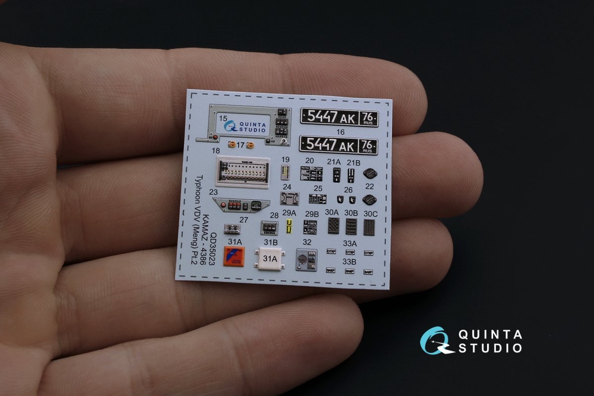 Quinta Studio QD35023 K-4386 Typhoon VDV 3D-Printed &amp;amp; coloured Interior on decal paper (for MENG kit) 1/35 – zdjęcie 3