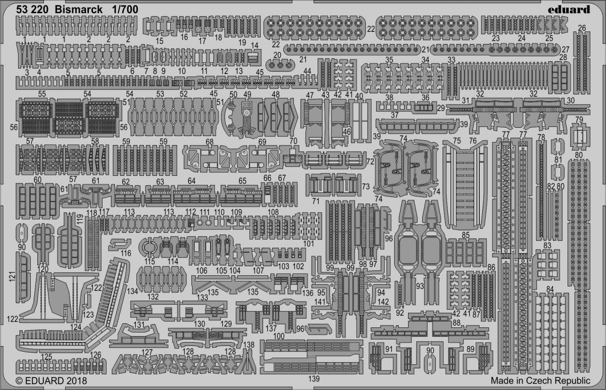 Eduard 53220 Bismarck MENG 1/700