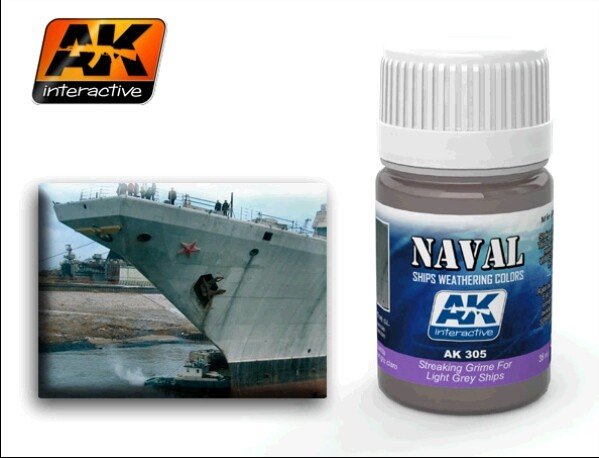 AK Interactive AK305 Streaking Grime pour navires gris clair 