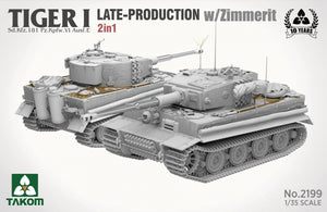 Takom 2199 Tiger I Production tardive avec zimmerit Sd.Kfz. 181 Pz.Kpfw. VIAusf. E (commande tardive/tardive) 1/35 – image 2