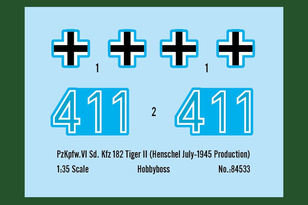 Hobby Boss 84533 Pz.Kpfw.VI Sd.Kfz.182 Tiger II (Henschel July-1945 Production) 1/35 – Bild 6