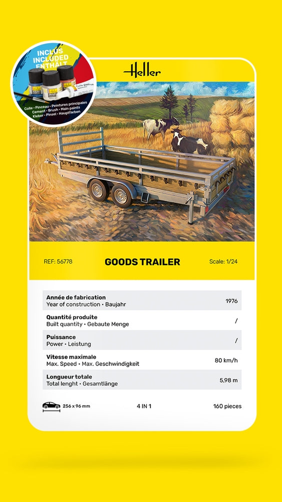 Heller 56778 STARTER KIT Goods Trailer 1/24 – immagine 5