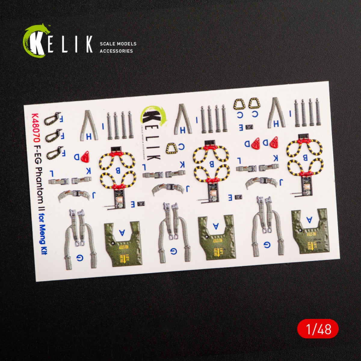 KELIK K48070 F-4E &amp;quot;PHANTOM II&amp;quot; INTERIOR 3D DECALS FOR MENG KIT 1/48 – Bild 2
