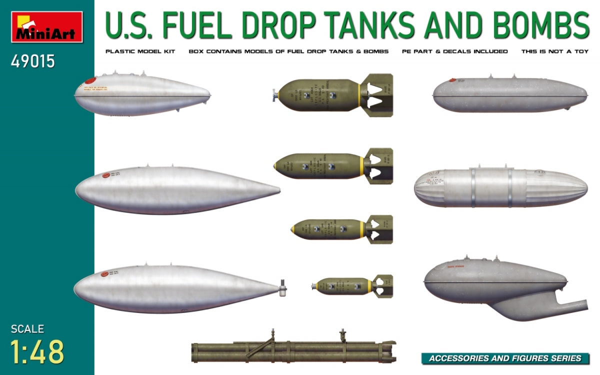 MiniArt 49015 US FUEL DROP TANKS AND BOMBS 1/48