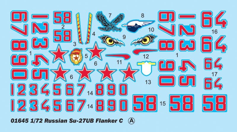 Trumpeter 01645 Russian Su-27UB Flanker C Fighter 1/72 – Bild 6