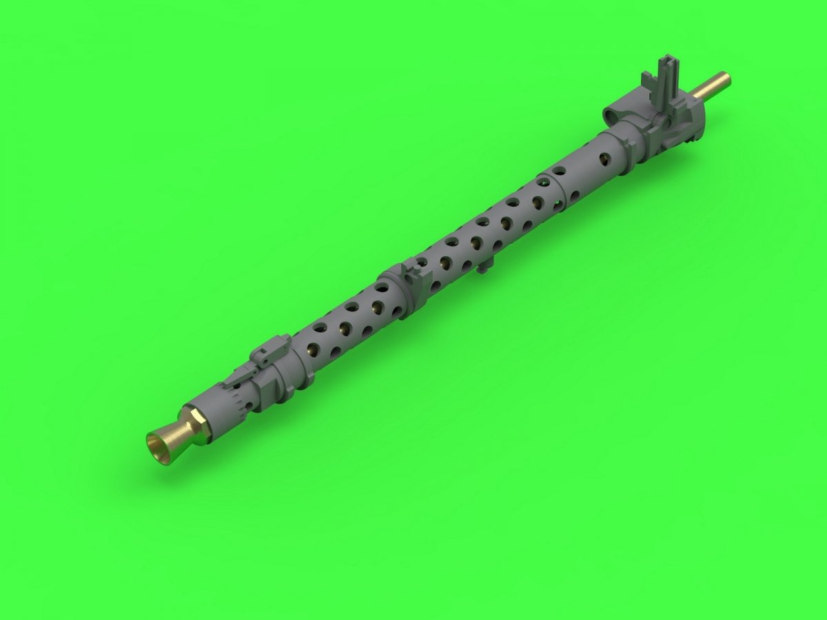 Master GM-35-049 MG-34 (7.92mm) - German machine gun barrels - version with drilled cooling jacket - used by infantry and on early tanks (2pcs) 1/35 – immagine 2