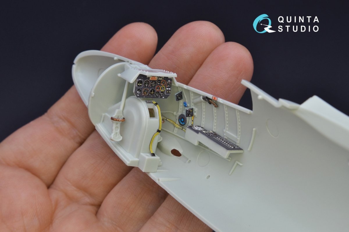 Quinta Studio QD32075 He 162 3D-Printed &amp;amp; coloured Interior on decal paper (for Revell kit) 1/32 – immagine 4