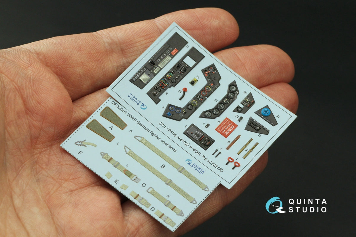 Intérieur coloré imprimé en 3D sur papier décalcomanie Quinta Studio QD32221 FW 190A-4 (Zoukei Mura SWS) 1/32 – image 5