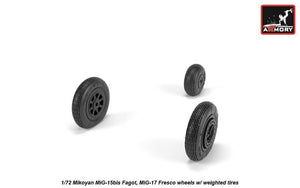 Armory Models AW72054 Mikoyan MiG-15bis Fagot (late) / MiG-17 Fresco wheels w/ weighted tires 1/72 – image 4