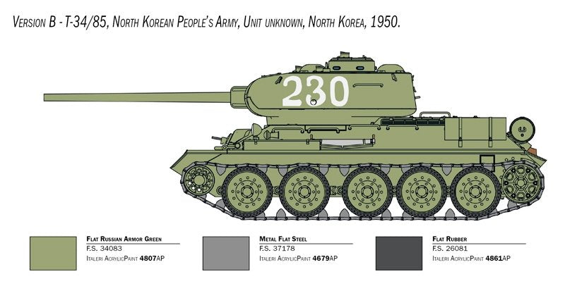 Italeri 6585 T-34/85 Guerre de Corée 1/35  – image 5
