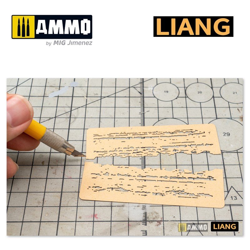 Liang 0009 Chipping Effects Airbrush Stencils – Bild 6