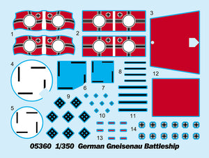 Trumpeter 05360 German Gneisenau Battleship 1/350 – zdjęcie 3