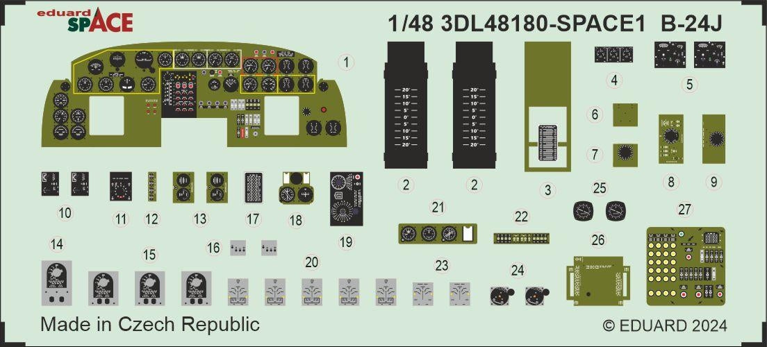 Eduard 3DL48180 B-24J SPACE HOBBY BOSS 1/48 – image 4