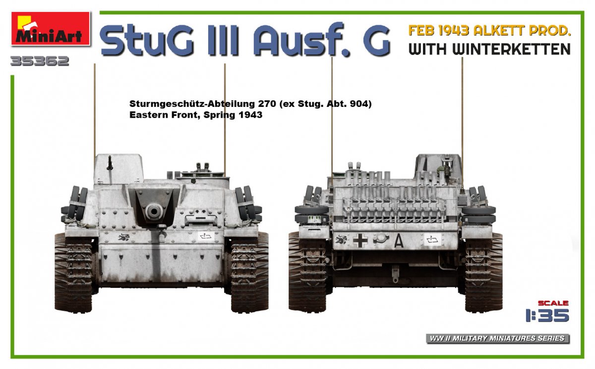 Mini Art 35362 StuG III Ausf. G FÉVRIER 1943 ALKETT PROD. AVEC KETTEN D&amp;#39;HIVER 1/35  – image 10