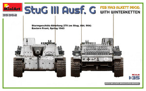 Mini Art 35362 StuG III Ausf. G FÉVRIER 1943 ALKETT PROD. AVEC KETTEN D&amp;#39;HIVER 1/35  – image 10