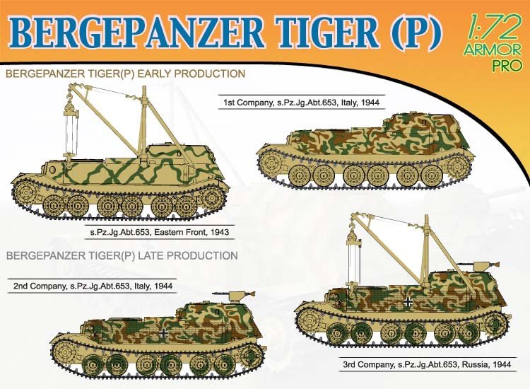 Dragon 7227 BERGEPANZER TIGER (P) 1/72 – immagine 3