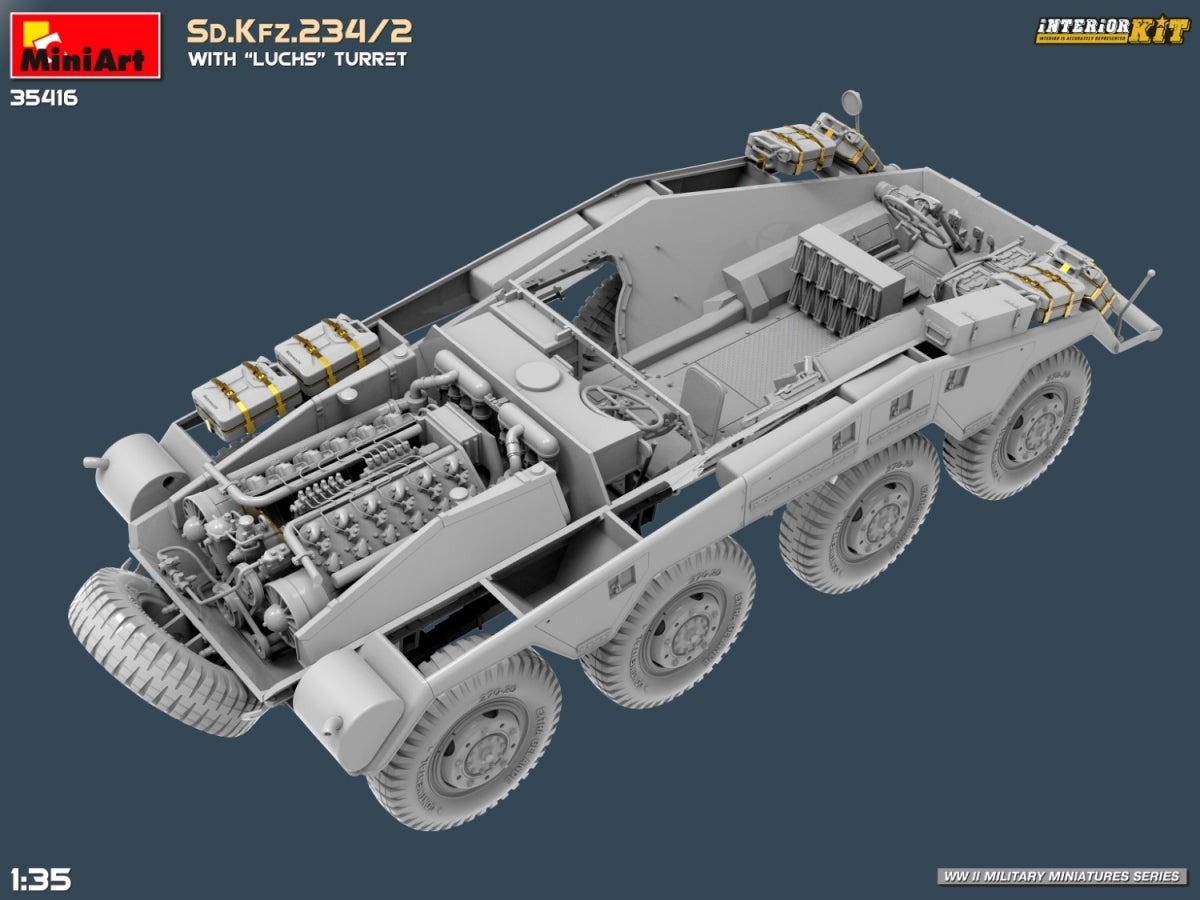 MiniArt 35416 Sd.Kfz.234/2 WITH LUCHS TURRET. INTERIOR KIT 1/35 – image 17