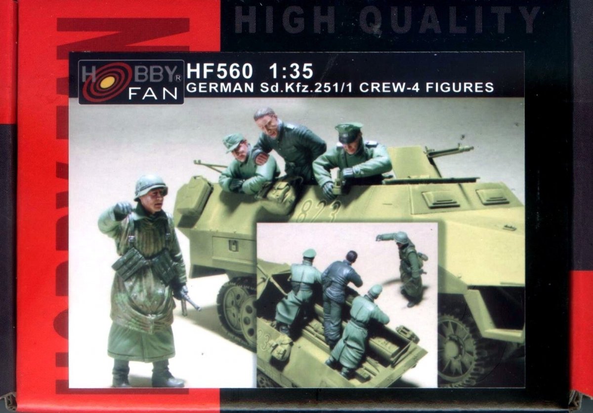 Hobby Fan HF560 GERMAN Sd. Kfz. 251/1 CREW-4 FIGURES 1/35 – immagine 2