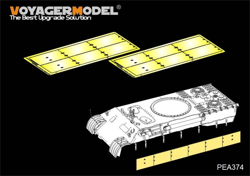 Maquette Voyager PEA374 Schürzen A/D allemand Panther de la Seconde Guerre mondiale pour TAMIYA au 1/35