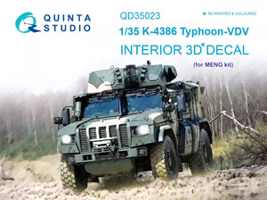 Quinta Studio QD35023 K-4386 Typhoon VDV 3D-Printed &amp;amp; coloured Interior on decal paper (for MENG kit) 1/35