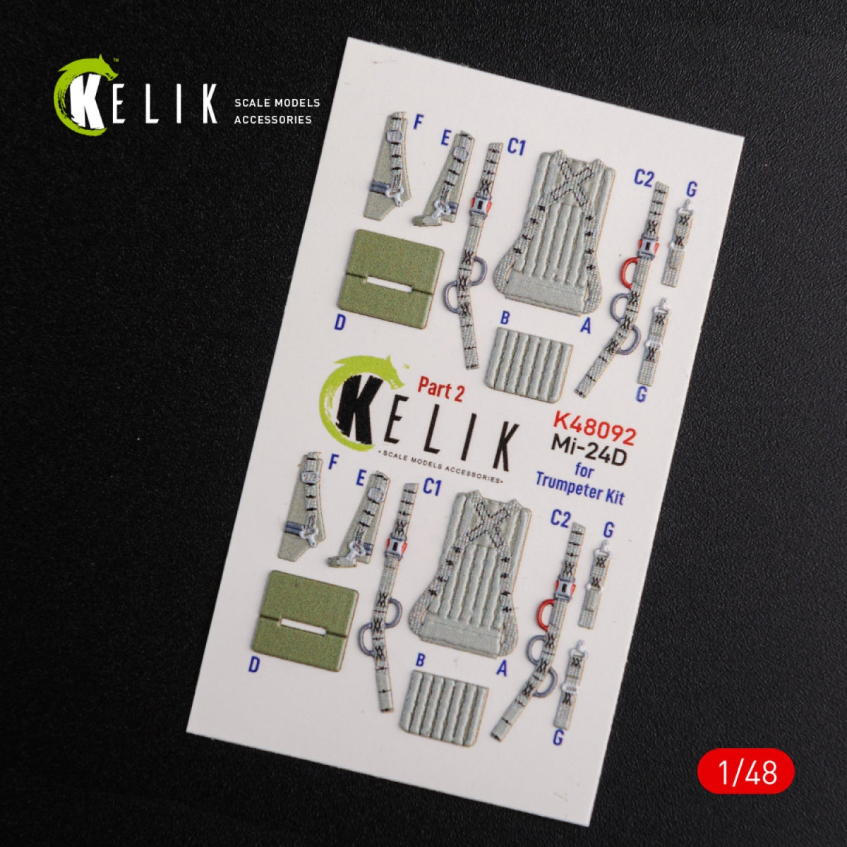 KELIK K48092 Mi-24D (Hind-D) interior 3D decals for Trumpeter kit 1/48 – immagine 2