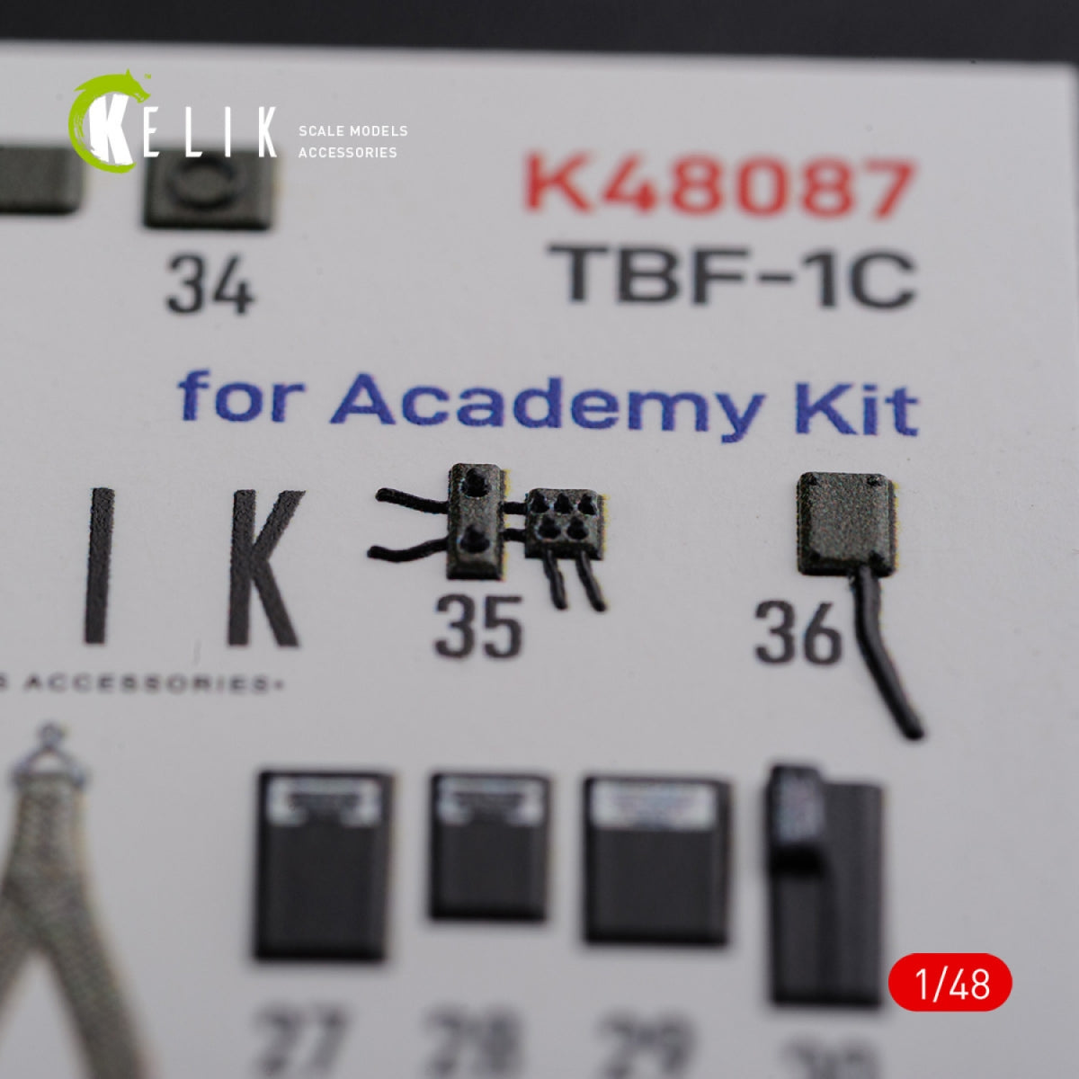 KELIK K48087 TBF-1C interior 3D decals for Academy kit 1/48 – Bild 8