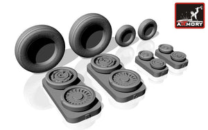 Armory Models AW48015 Mikoyan MiG-25 Foxbat wheels 1/48 – immagine 2