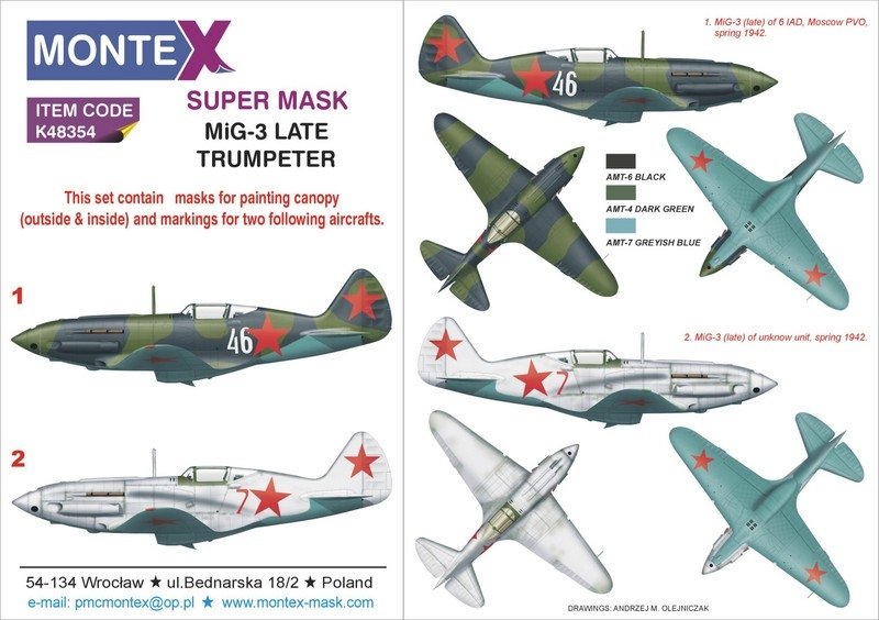 Montex K48354 MiG-3 TARDIF 1/48