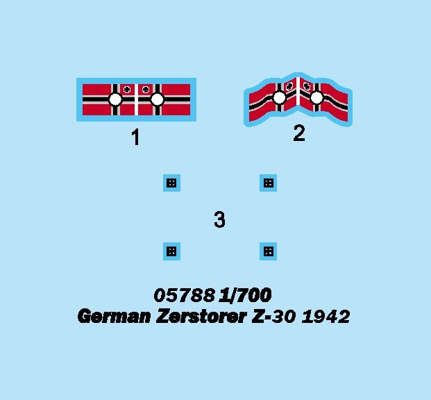 Trumpeter 05788 German Zerstorer Z-30 1942 1/700 – imagen 2