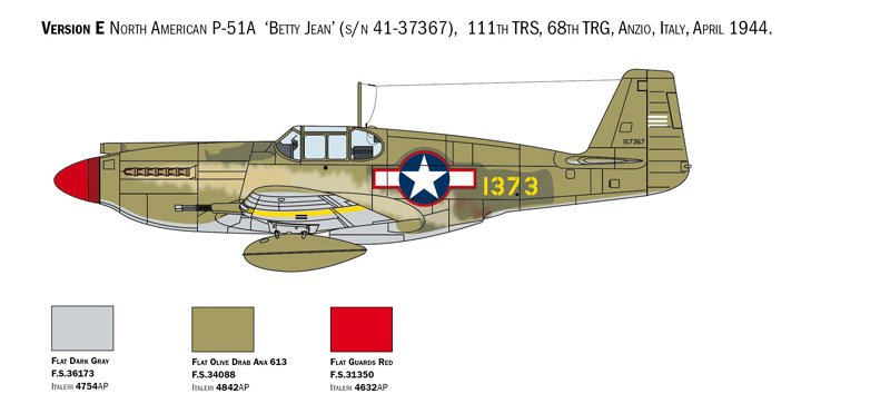 Italeri 1423 P-51A Mustang 1/72 – immagine 7