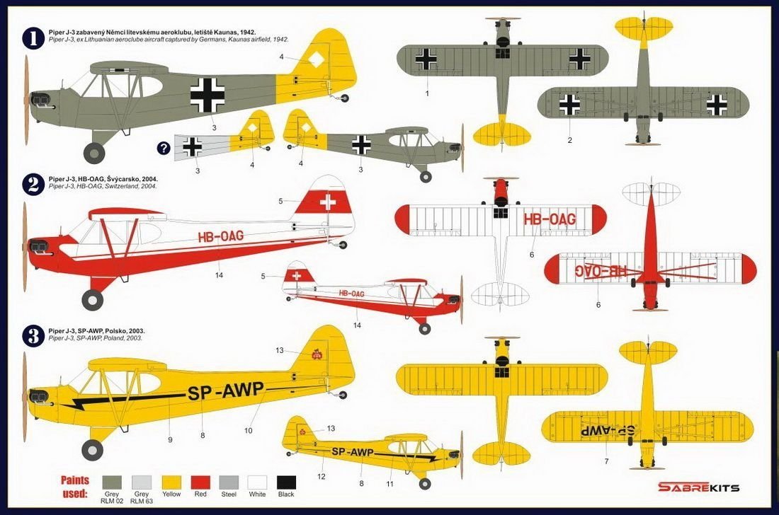 SabreKits SBK4003 Piper J-3 Cub over Europe 1/48 – Bild 2