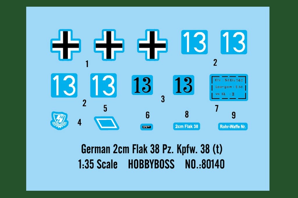 Hobby Boss 80140 German 2cm Flak 38 Pz.Kpfw .38 (t) 1/35 – zdjęcie 3