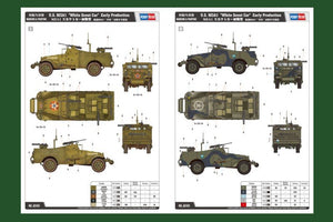 Hobby Boss 82451 U.S. M3A1 White Scout Car Early Production 1/35 – immagine 3