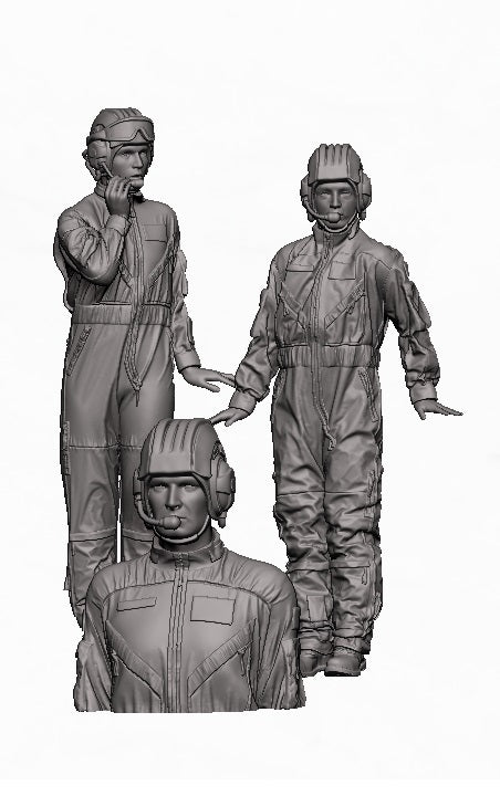 Glowel Miniatures 35063 Polish K2 Black Panther Crew (3 Figures, 3D Printed) 1/35