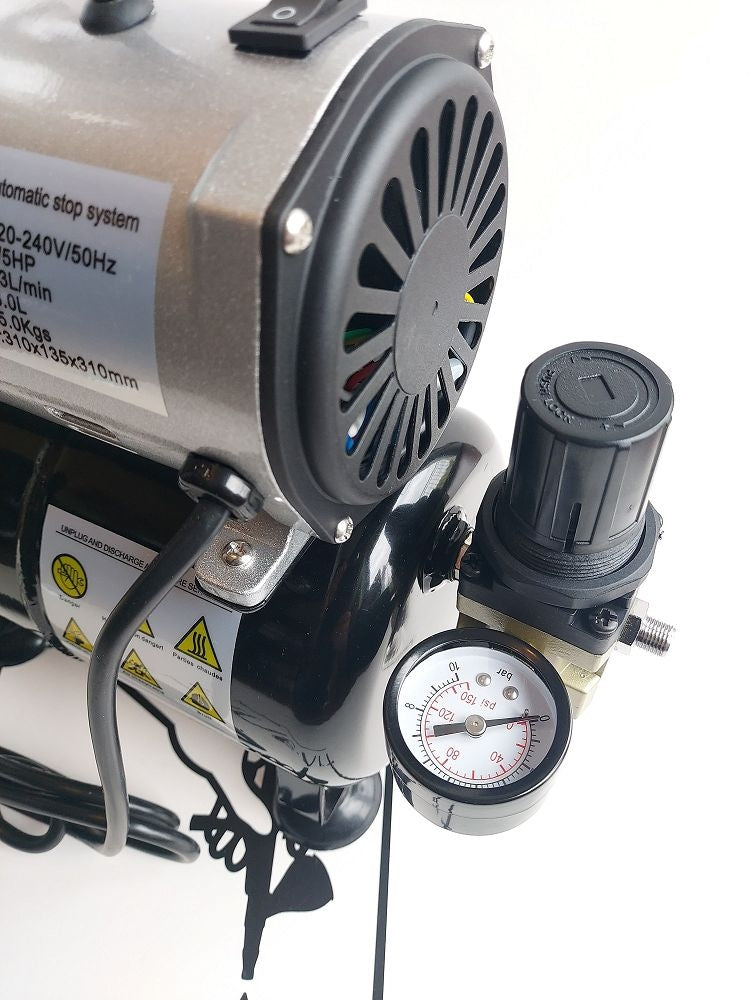 Fine Art FA-20T Kompresor bezolejowy 3l z filtrem i reduktorem Premium Line (S5000) – Bild 3