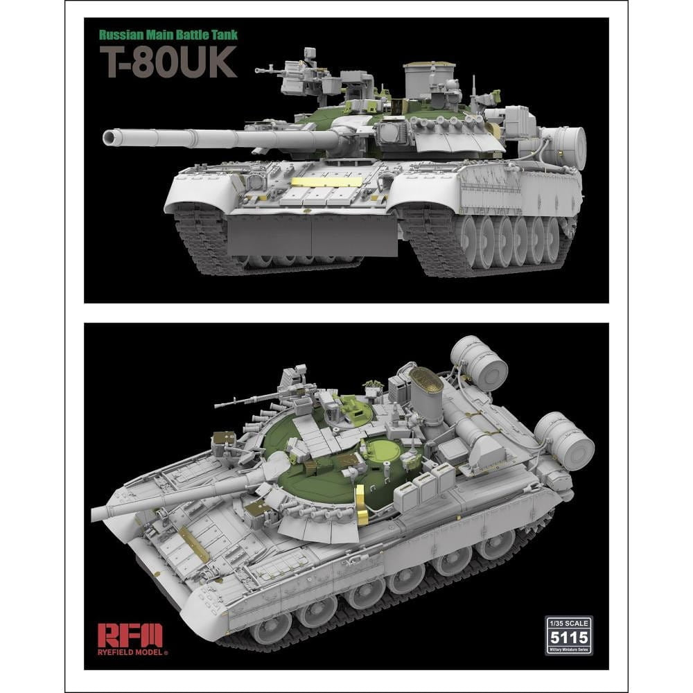 Rye Field Model 5115 Russian T-80UK Main Battle tank 1/35 – imagen 3