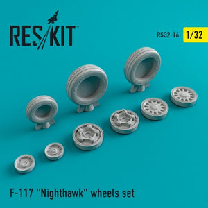 RESKIT RS32-0016 Jeu de roues F-117 « Nighthawk » 1/32