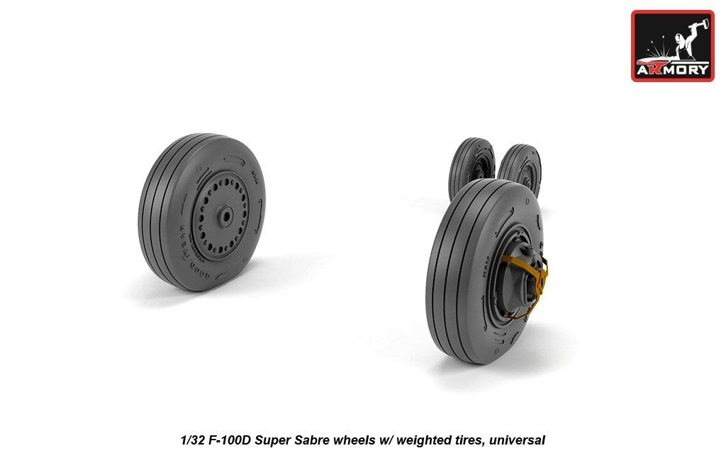 Armory Models AW32303 F-100D Super Sabre wheels w/ weighted tires 1/32 – Bild 4