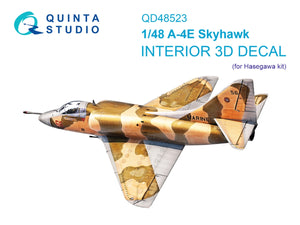 Intérieur imprimé en 3D et coloré sur papier décalcomanie Quinta Studio QD48523 A-4E (Hasegawa/Hobby2000) 1/48