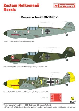 Techmod 24009 - Messerschmitt Bf 109E-3 1/24 – image 2