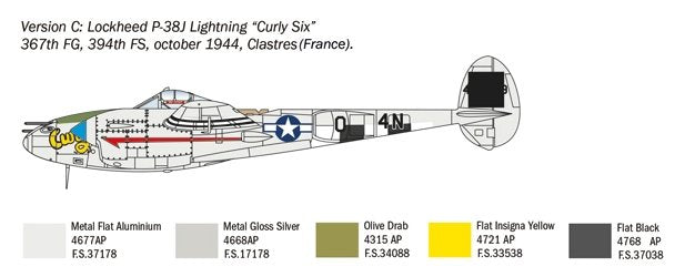 Italeri 1446 P-38J Lightning 1/72 – zdjęcie 9