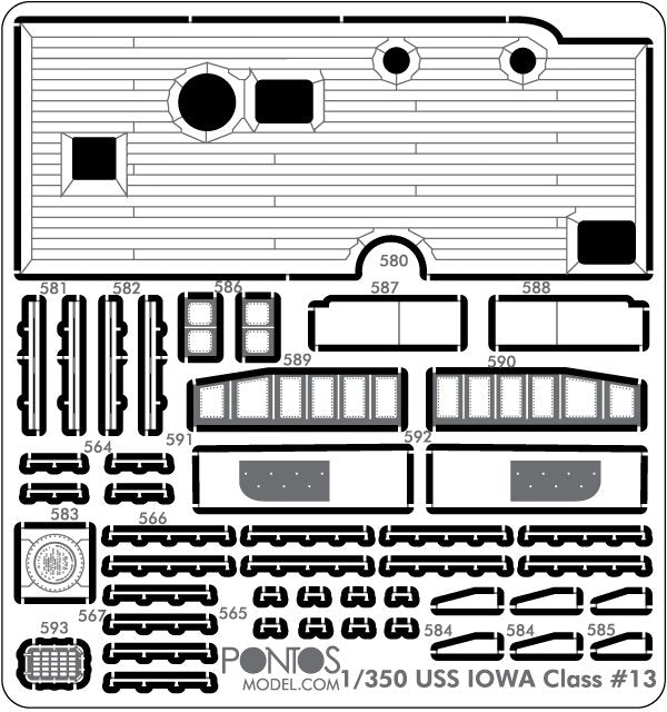 Pontos 31009F1 USS Missouri 1991 Add-on Set 1/350 – immagine 3