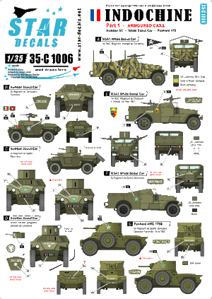 Star Decals 35-C1006 Indochine 1. Armoured cars 1/35